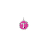 Pink Enamel Initial Charm