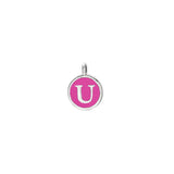 Pink Enamel Initial Charm