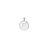 White Enamel Initial Charm
