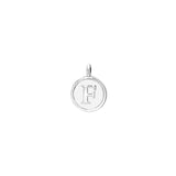 White Enamel Initial Charm