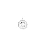 White Enamel Initial Charm