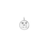 White Enamel Initial Charm