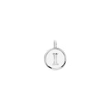 White Enamel Initial Charm