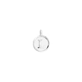 White Enamel Initial Charm