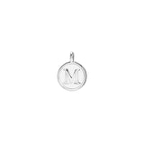 White Enamel Initial Charm