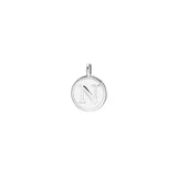 White Enamel Initial Charm