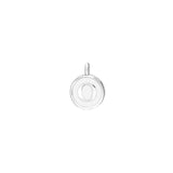 White Enamel Initial Charm