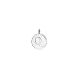 White Enamel Initial Charm