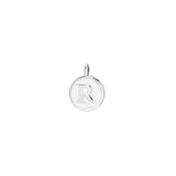 White Enamel Initial Charm