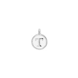 White Enamel Initial Charm