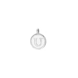 White Enamel Initial Charm