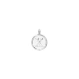 White Enamel Initial Charm
