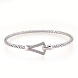 Triangle Buckle Basketweave Bracelet