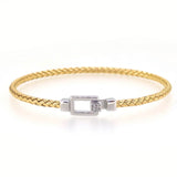 Square Buckle Basketweave Bracelet