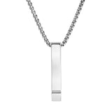 Four Sided Engravable Bar Pendant