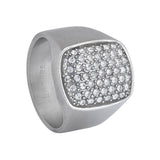 Statement Pave Ring with Simulated Diamonnds