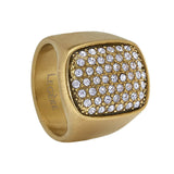Statement Pave Ring with Simulated Diamonnds