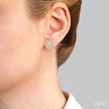 1 1/2 Ctw Round Cut Diamond Earring Jacket in 14K Yellow Gold