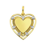 14Kt Yellow Gold Diamond 1/50Ctw Charm