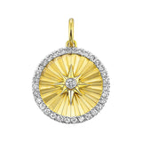 14Kt Yellow Gold Diamond 1/5Ctw Charm