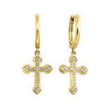 14Kt Yellow Gold Diamond 1/15Ctw Earring