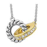 Gold Silver White Yellow Diamond 1/6Ctw Pendant
