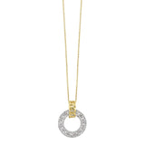 14Kt White Yellow Gold Diamond 1/2Ctw Pendant