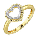 14Kt Yellow Gold Diamond 1/20Ctw Ring