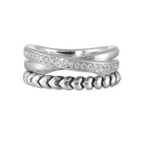 Silver Diamond 1/5Ctw Ring