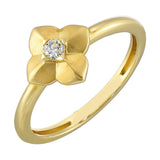 14Kt Yellow Gold Diamond 1/12Ctw Ring
