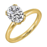14Kt Yellow Semi Mount For 2Ctw Oval Center