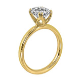 14Kt Yellow Semi Mount For 2Ctw Oval Center
