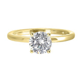 14Kt Yellow Semi Mount 1/10Ctw For 1 1/2Ct Round Center