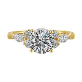 14Kt Yellow Semi Mount 3/8Ctw For 1 1/2Ct Round Center