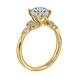 14Kt Yellow Semi Mount 3/8Ctw For 1 1/2Ct Round Center