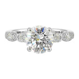 14Kt White Semi Mount 3/8Ctw For 2Ctw Round Center