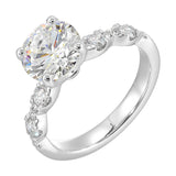 14Kt White Semi Mount 3/8Ctw For 2Ctw Round Center
