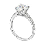14Kt White Semi Mount 1/5Ctw For 2Ctw Round Center