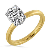 14Kt White Yellow Semi Mount 1/15Ctw For 2Ctw Oval Center