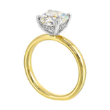 14Kt White Yellow Semi Mount 1/20Ctw For 2Ct Round Center