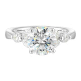 14Kt White Semi Mount 1/2Ctw For 2Ctw Round Center