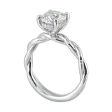 14Kt White Semi Mount 1/20Ctw For 1 1/2Ctw Round Center
