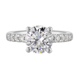 14Kt White Semi Mount 3/8Ctw For 2Ct Round Center