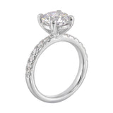 14Kt White Semi Mount 3/8Ctw For 2Ct Round Center