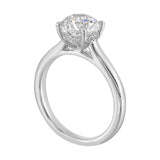 14Kt White Yellow Semi Mount 1/20Ctw For 1 1/2Ct Round Center