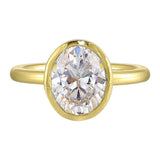 14Kt Yellow Semi Mount For 2Ct Oval Center
