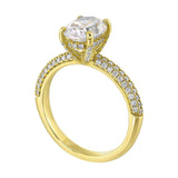 14Kt White Semi Mount 3/8Ctw For 2Ct Oval Center