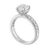 14Kt White Semi Mount 3/8Ctw For 1 1/2Ct Round Center