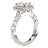 *** Lab Grown Diamond *** Halo Semi-mount Diamond Ring