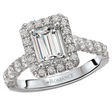 *** Lab Grown Diamond *** Halo Semi-mount Diamond Ring
